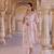 Pink floral printed tissue kurta set