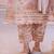 Pink floral printed tissue kurta set