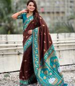 Soft silk pichwai traditional zari woven saree