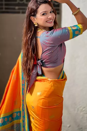 Soft silk pichwai traditional zari woven saree