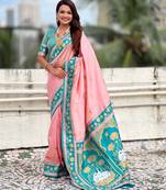 Soft silk pichwai traditional zari woven saree
