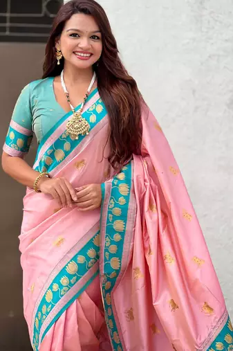 Soft silk pichwai traditional zari woven saree