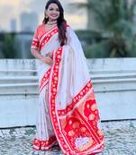 Soft silk pichwai traditional zari woven saree