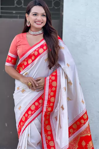 Soft silk pichwai traditional zari woven saree
