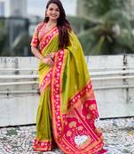 Soft silk pichwai traditional zari woven saree