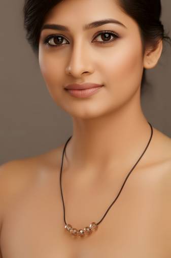 Brown color fashion necklace