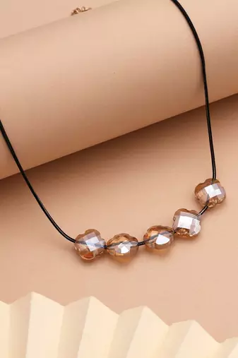Brown color fashion necklace