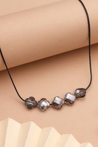 Grey color fashion necklace