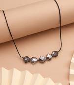 Grey color fashion necklace