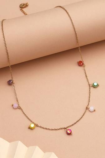 Assorted color anti tarnish necklace