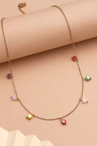 Assorted color anti tarnish necklace