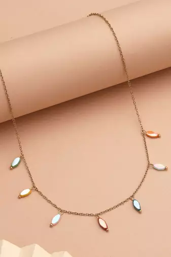Assorted color anti tarnish necklace