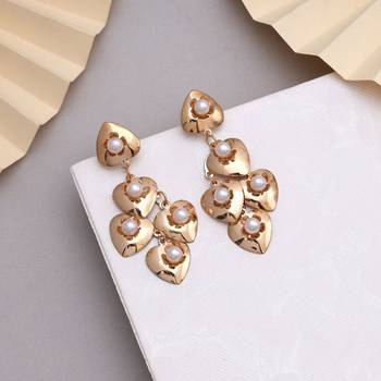 Gold color anti tarnish earrings 1