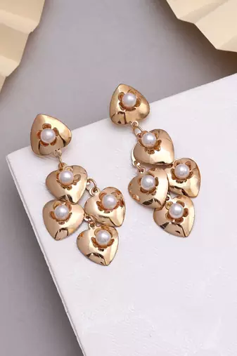 Gold color anti tarnish earrings