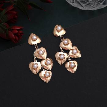 Gold color anti tarnish earrings 2