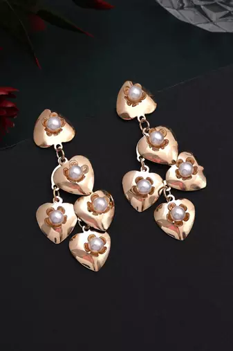 Gold color anti tarnish earrings