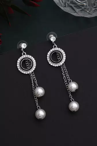 Silver color anti tarnish earrings
