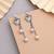 Silver color heart shape design anti tarnish earrings