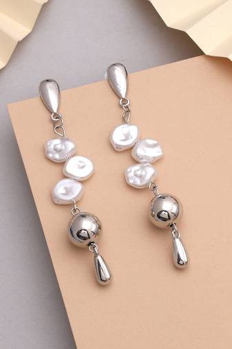 Silver color anti tarnish earrings