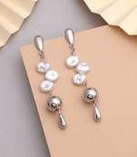 Silver color anti tarnish earrings