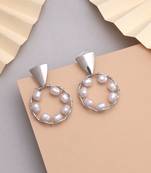 Silver color anti tarnish earrings