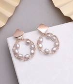 White color anti tarnish earrings