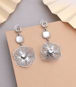 Silver color anti tarnish earrings