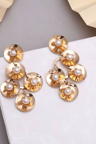 Gold color anti tarnish earrings
