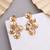 Gold color anti tarnish earrings