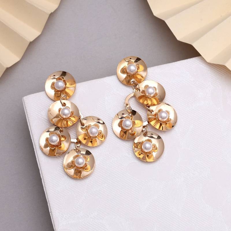 Gold color anti tarnish earrings