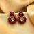 Maroon color anti tarnish earrings