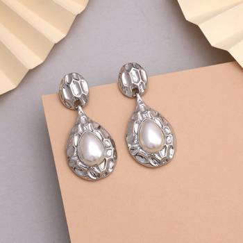 Silver color anti tarnish earrings 1