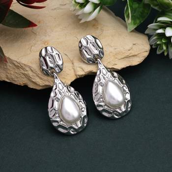 Silver color anti tarnish earrings 2