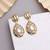 White color anti tarnish earrings