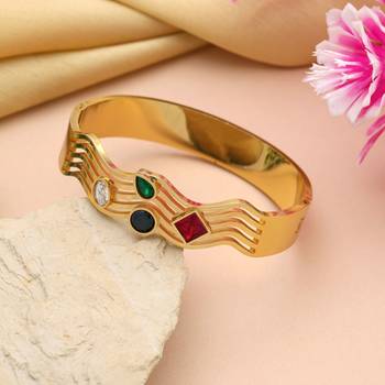 Multi color openable american diamond bracelet 1