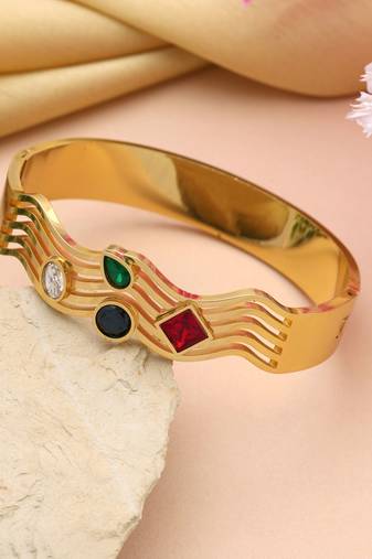 Multi color openable american diamond bracelet