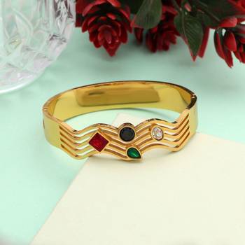 Multi color openable american diamond bracelet 2