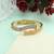 Gold color openable american diamond bracelet