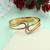Gold color openable american diamond bracelet