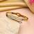 Gold color openable american diamond bracelet