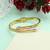 Gold color openable american diamond bracelet