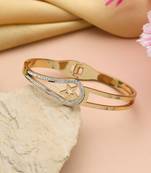 Gold color openable american diamond bracelet