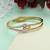 Gold color openable american diamond bracelet