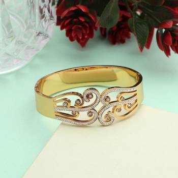 Gold color openable anti tarnish bracelet 2