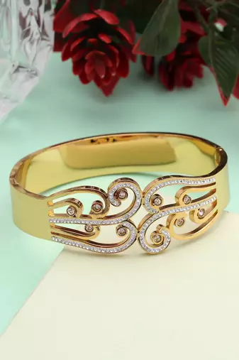 Gold color openable anti tarnish bracelet