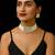 Royal kundan & pearl choker necklace set with square motif traditional gold finish jewelry by treemoda