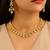 Elegant gold-plated kundan necklace & earrings set traditional gold finish jewelry by treemoda
