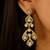 Elegant gold-plated kundan necklace & earrings set traditional gold finish jewelry by treemoda