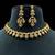 Elegant gold-plated kundan necklace & earrings set traditional gold finish jewelry by treemoda