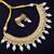 Antique gold-tone engraved necklace with pearl drops & matching earrings traditional gold finish jewelry by treemoda